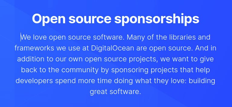 Digital Ocean Loves Open Source